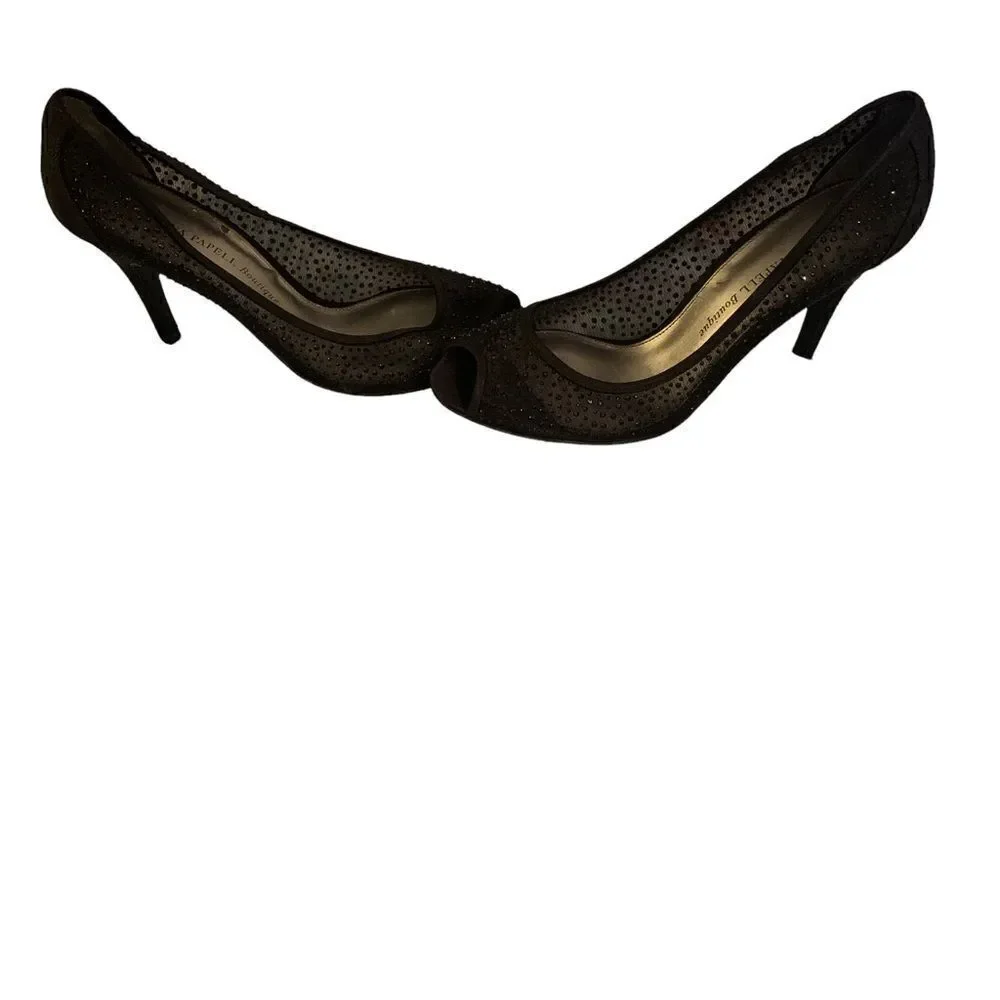 Adrianna‎ Papell Boutique Pumps Formal Wear Black Fiona Pumps, Size 8.5 EUC